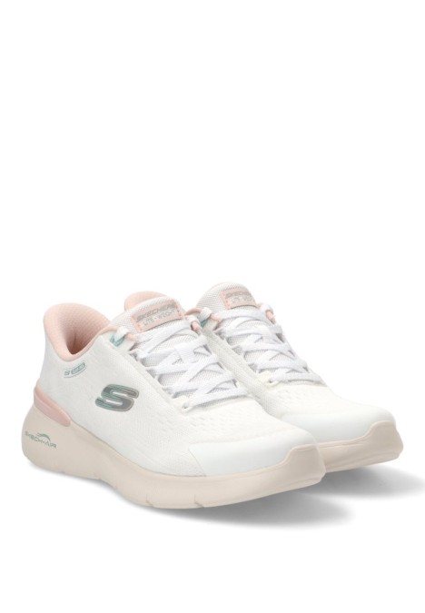 Deportivo blanco textil con plantilla memory foam de mujer SKECHERS 150377