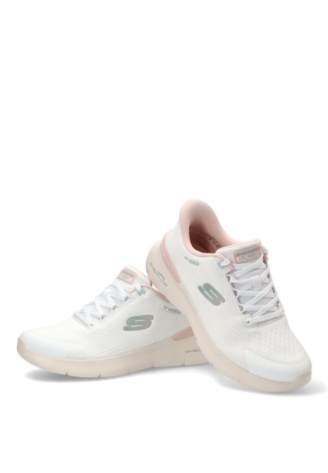Deportivo blanco textil con plantilla memory foam de mujer SKECHERS 150377