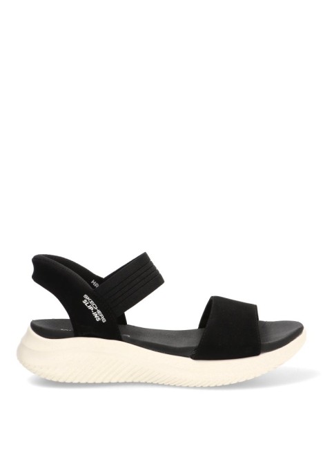 Sandalia negra de mujer SKECHERS 119804