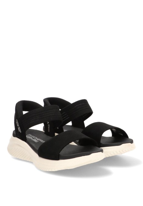 Sandalia negra de mujer SKECHERS 119804