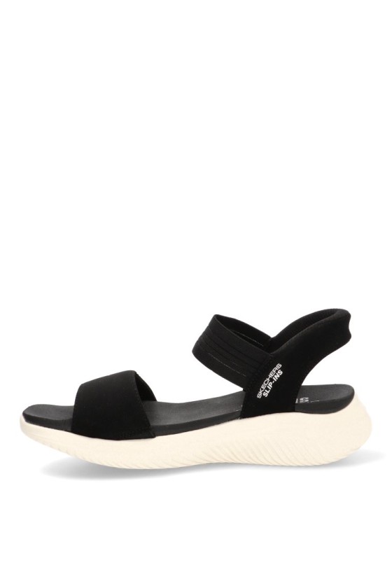 Sandalia negra de mujer SKECHERS 119804