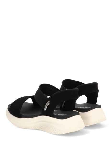 Sandalia negra de mujer SKECHERS 119804