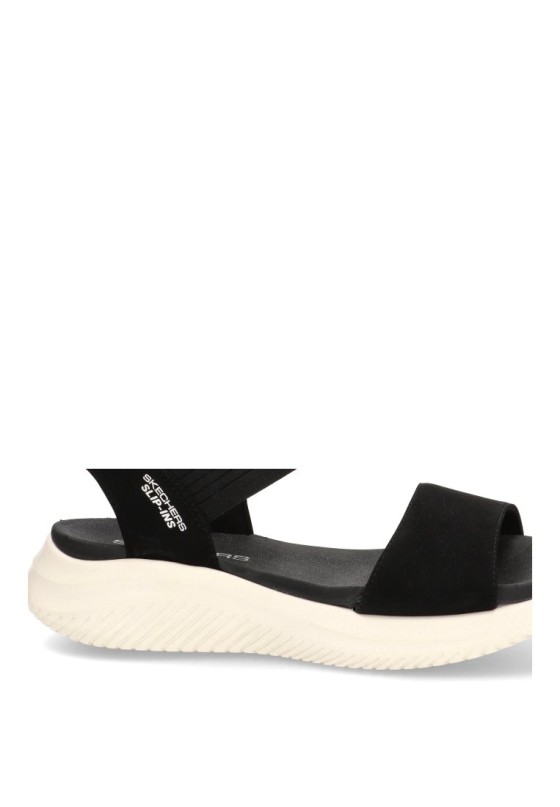 Sandalia negra de mujer SKECHERS 119804