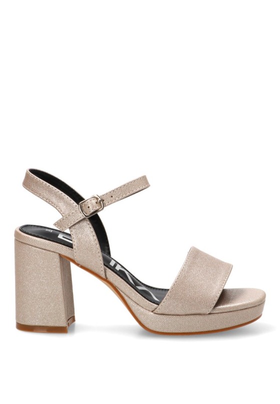 Sandalia plateada de vestir para mujer ETIKA 90008
