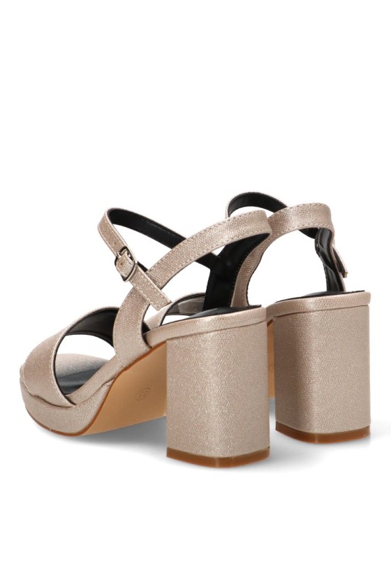 Sandalia plateada de vestir para mujer ETIKA 90008