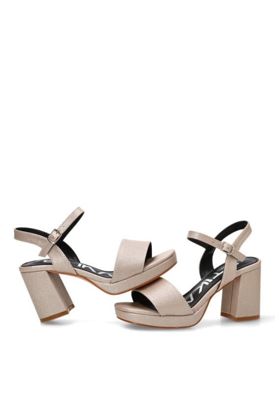 Sandalia plateada de vestir para mujer ETIKA 90008