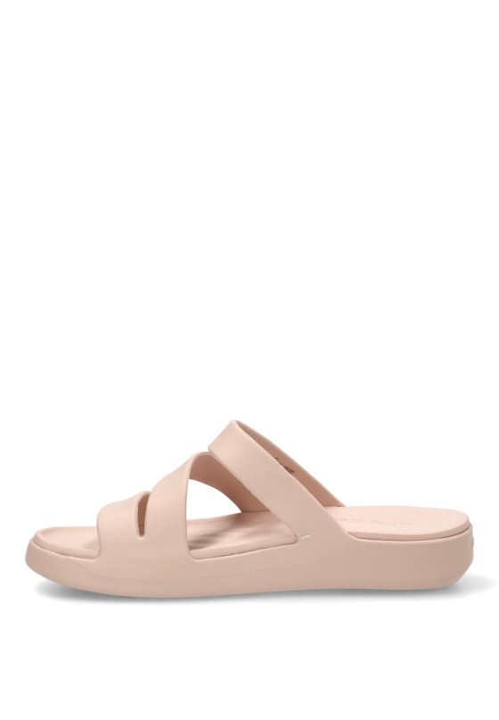 Sandalia de playa beige con suela plana para mujer CROCS 209587