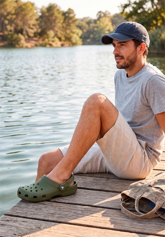 Zueco playa verde de hombre CROCS 10001