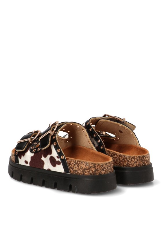 Sandalia para mujer STAY 27-3052 en color vaca con suela doble y plataforma BIOS