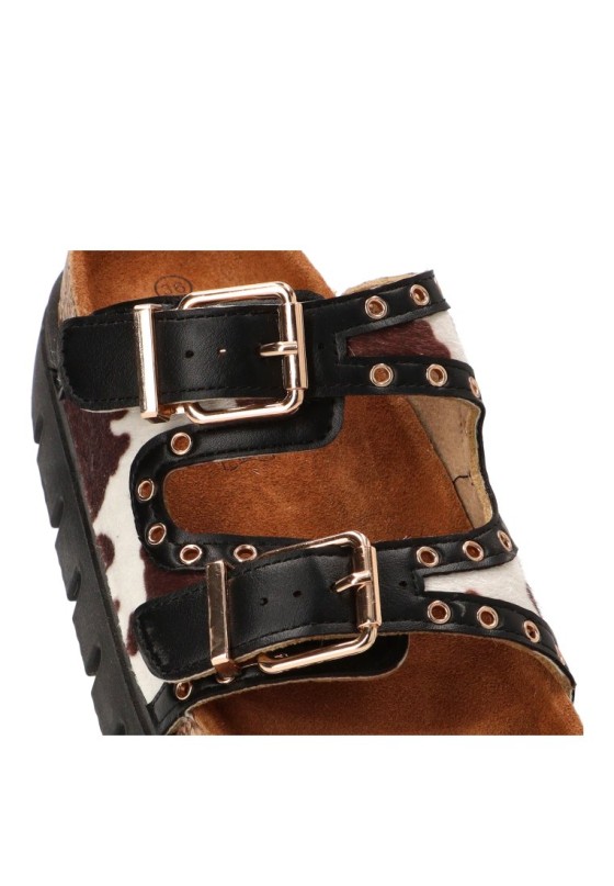 Sandalia para mujer STAY 27-3052 en color vaca con suela doble y plataforma BIOS