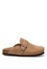 Zueco en piel camel de mujer ETIKA 10176