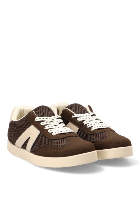 Deportivo chocolate de mujer VANVA 3002 con suela plana