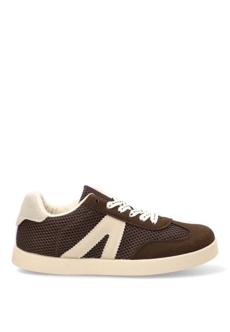 Deportivo chocolate de mujer VANVA 3002 con suela plana