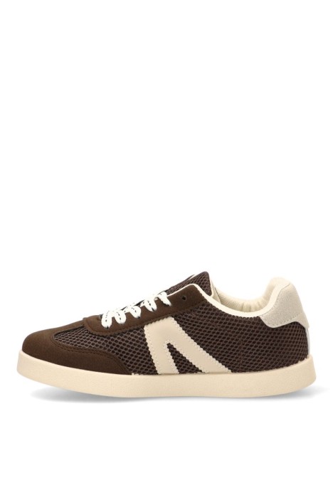 Deportivo chocolate de mujer VANVA 3002 con suela plana