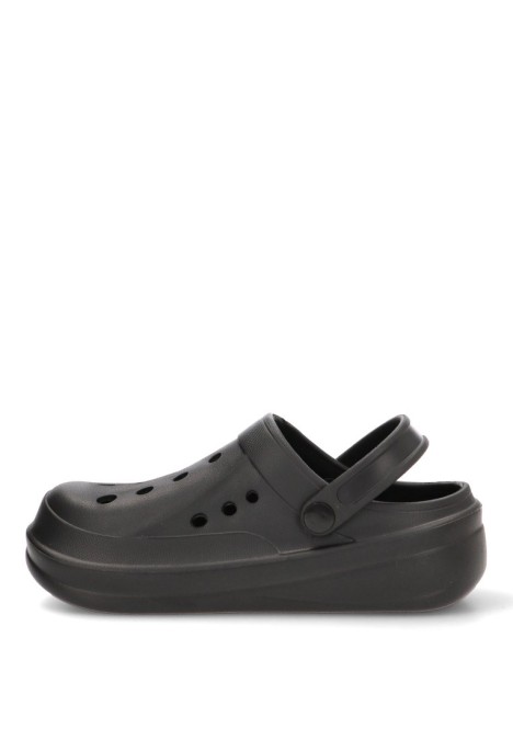 Zueco con suela plana de mujer XTI 145139 negro