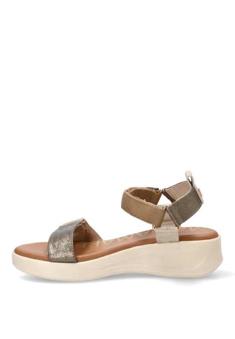 Sandalia de cuña media MARIA MARE 68710 en bronce sintético para mujer