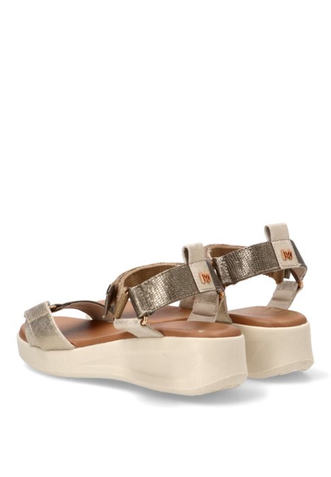 Sandalia de cuña media MARIA MARE 68710 en bronce sintético para mujer