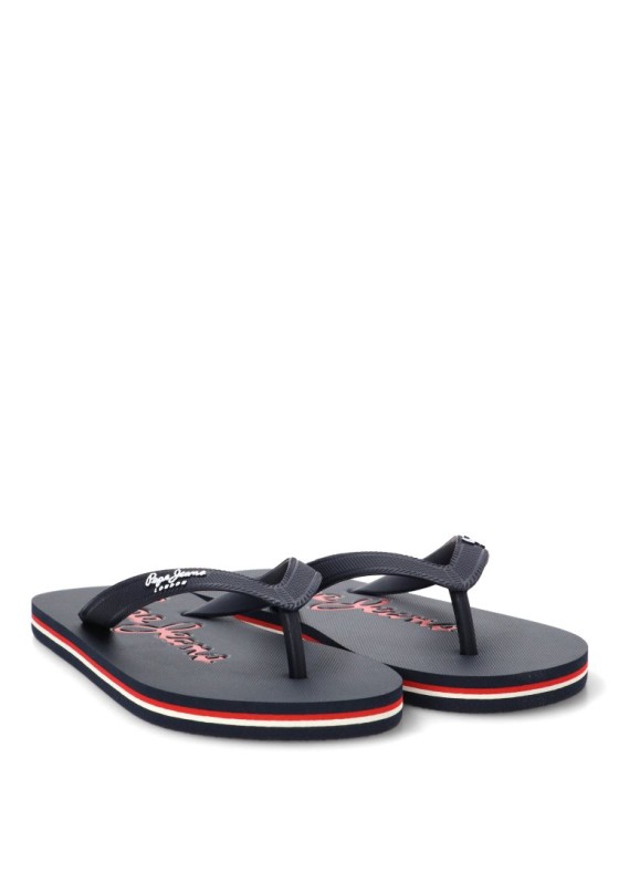 Sandalias de playa marinas de goma para hombre PEPE JEANS PMS700017