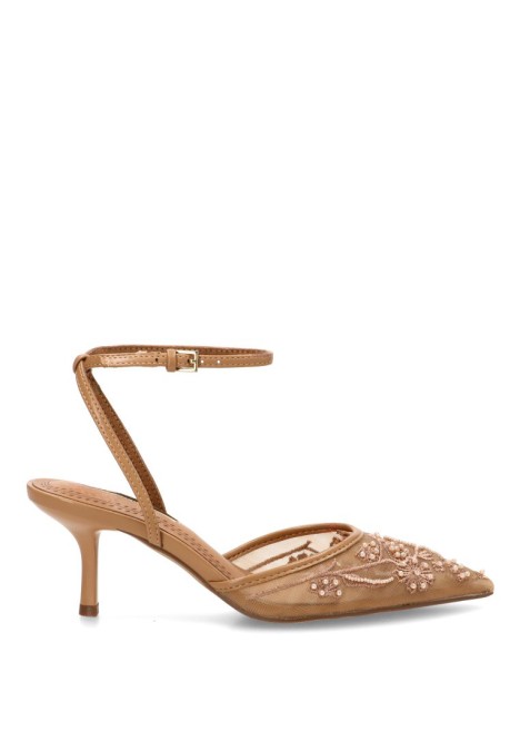 Salón camel con tacón medio de mujer LUNA M6242
