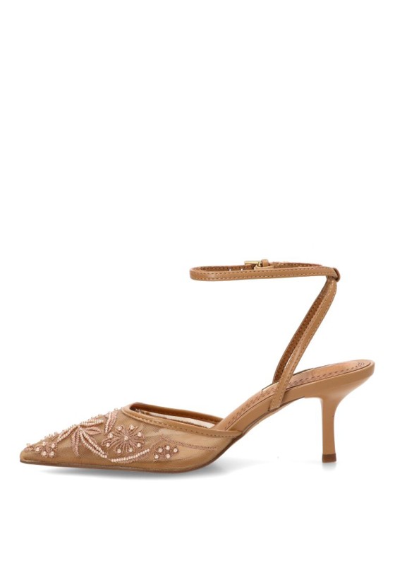 Salón camel con tacón medio de mujer LUNA M6242