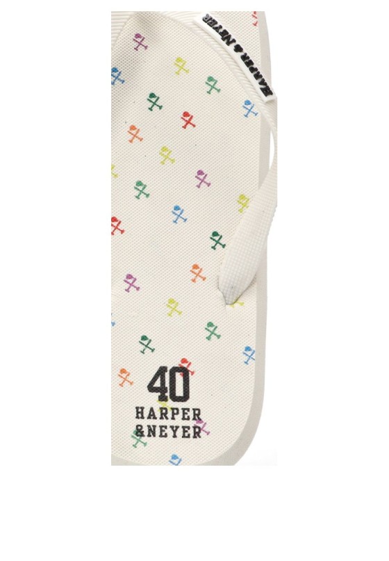 Sandalia de playa blanca CHANCLA ICON para hombre HARPER & NEYER, de goma con suela plana