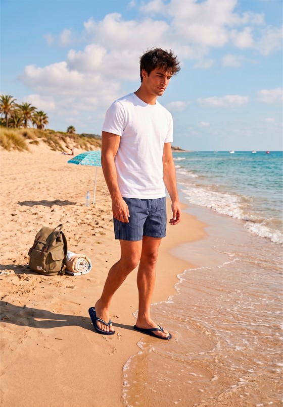 Chanclas de playa para hombre en color marino HARPER & NEYER CHANCLA ICON