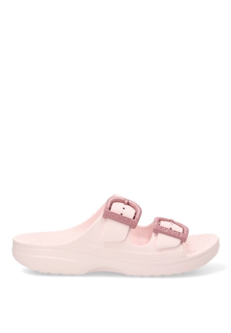 Sandalia de playa color hielo con hebilla y suela plana de mujer CROCS 212867