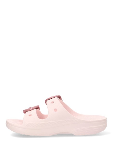 Sandalia de playa color hielo con hebilla y suela plana de mujer CROCS 212867
