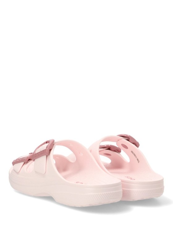 Sandalia de playa color hielo con hebilla y suela plana de mujer CROCS 212867