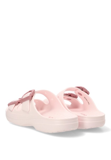 Sandalia de playa color hielo con hebilla y suela plana de mujer CROCS 212867