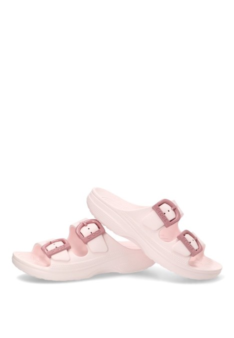 Sandalia de playa color hielo con hebilla y suela plana de mujer CROCS 212867