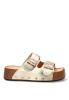 Sandalia oro con hebillas y suela doble de mujer BUONAROTTI L5323