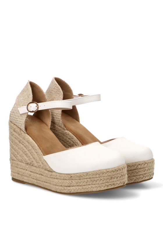 Alpargata blanca de mujer BUONAROTTI CF-5319