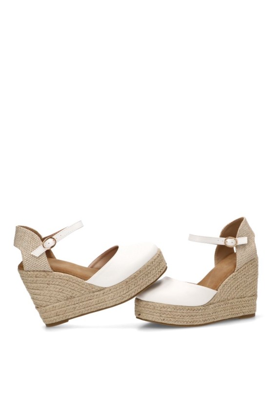 Alpargata blanca de mujer BUONAROTTI CF-5319
