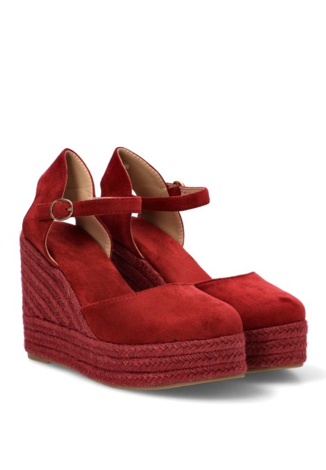 Alpargata burdeos de mujer BUONAROTTI CF-5319