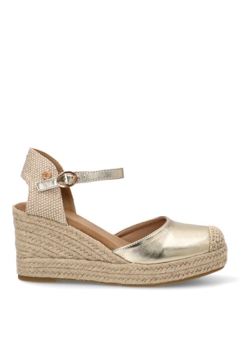 Alpargata oro de mujer BUONAROTTI CF-3036B
