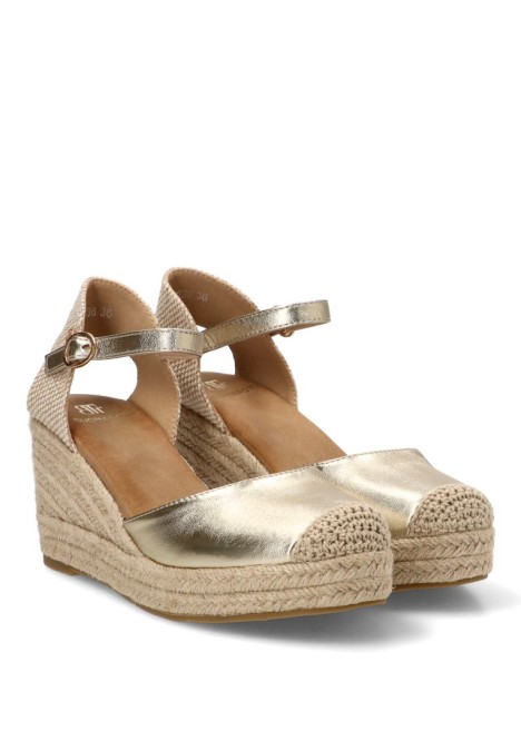 Alpargata oro de mujer BUONAROTTI CF-3036B