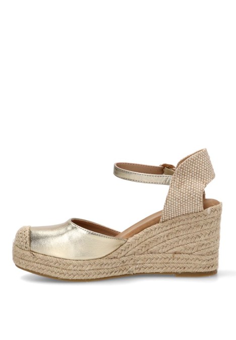 Alpargata oro de mujer BUONAROTTI CF-3036B
