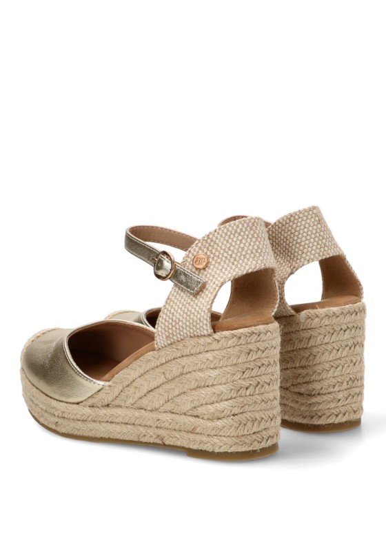 Alpargata oro de mujer BUONAROTTI CF-3036B