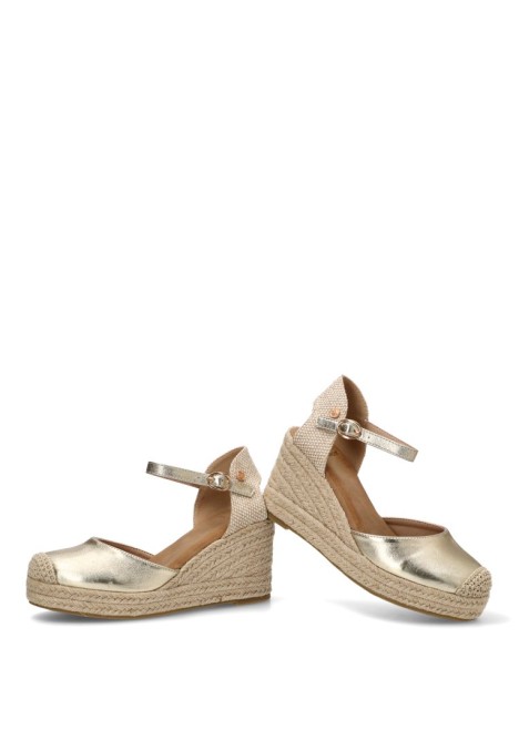Alpargata oro de mujer BUONAROTTI CF-3036B