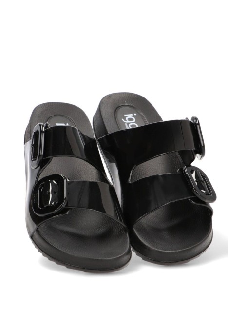 Chanclas de playa HABANA BRILLO con suela plana para mujer IGOR