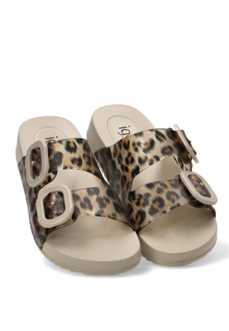 Chanclas de playa HABANA LEO beige para mujer IGOR
