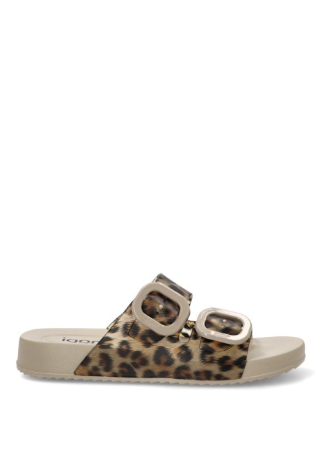 Chanclas de playa HABANA LEO beige para mujer IGOR