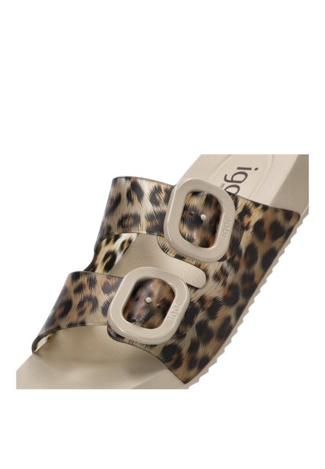 Chanclas de playa HABANA LEO beige para mujer IGOR