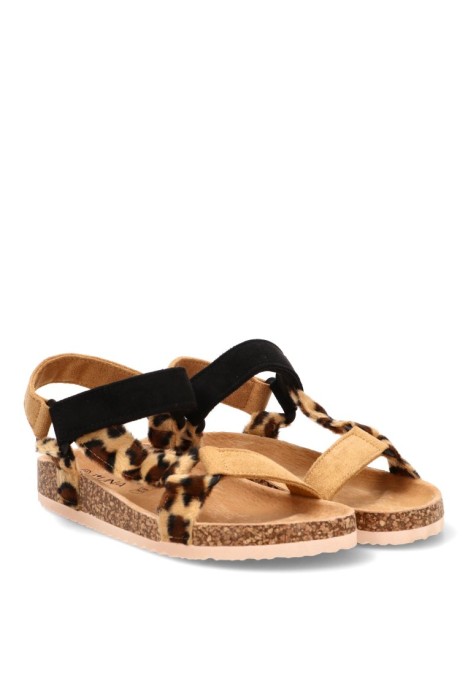 Sandalia con estampado leopardo de mujer STAY 27-1223