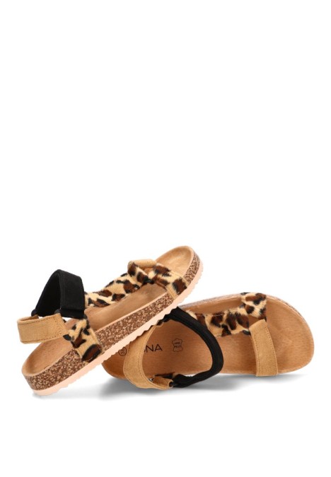 Sandalia con estampado leopardo de mujer STAY 27-1223