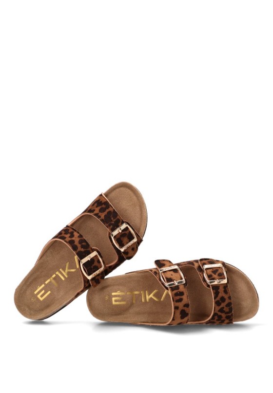 Sandalia leopardo de mujer ETIKA 10015