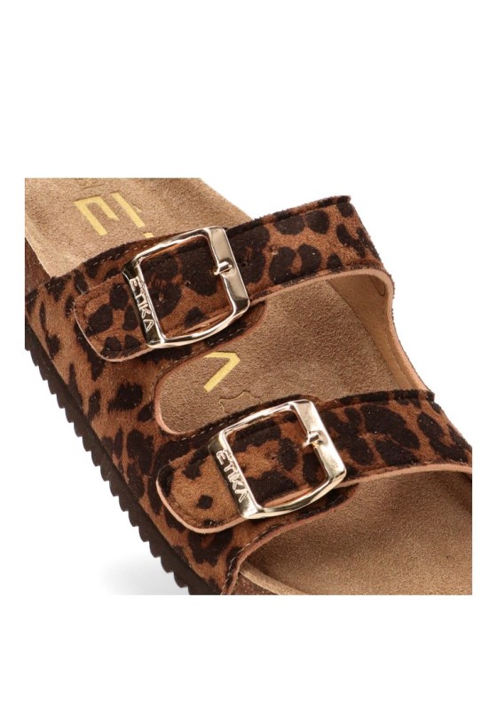 Sandalia leopardo de mujer ETIKA 10015