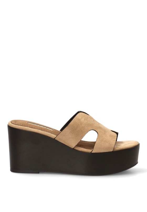 Zueco Luna Trend con cuña alta en antelina M6371