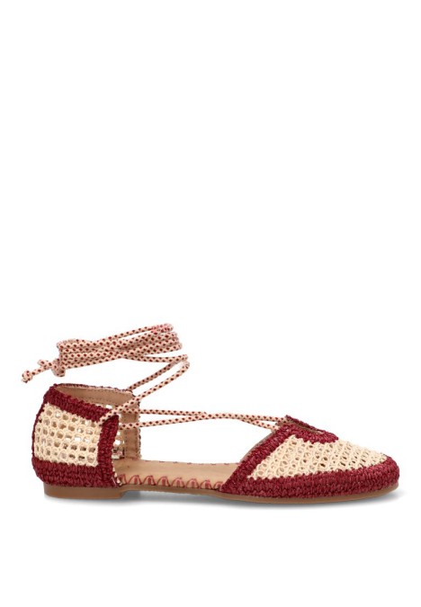 Bailarina crochet P125 burdeos de mujer CEREZA